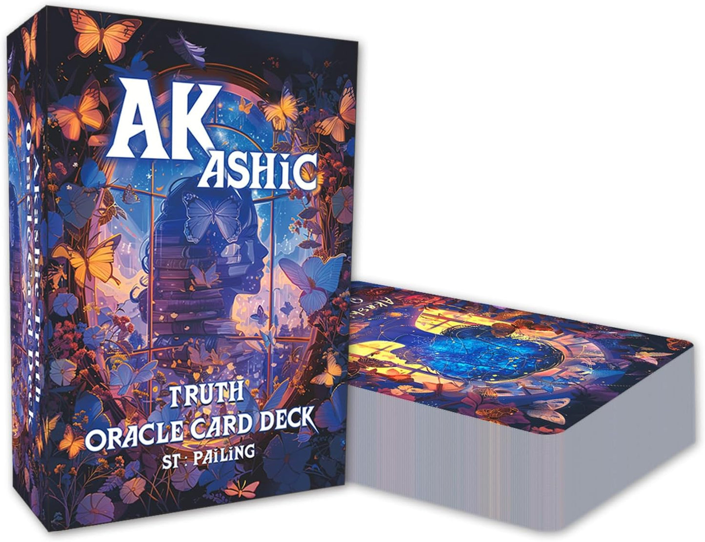 Akashic Oracle Cards, Oracle Cards and tarot cards for Beginners, Energy Healing Oracle Cards, 75 Oracle Cards to Reveal Soul's Truth, Clear Karmic Influences.